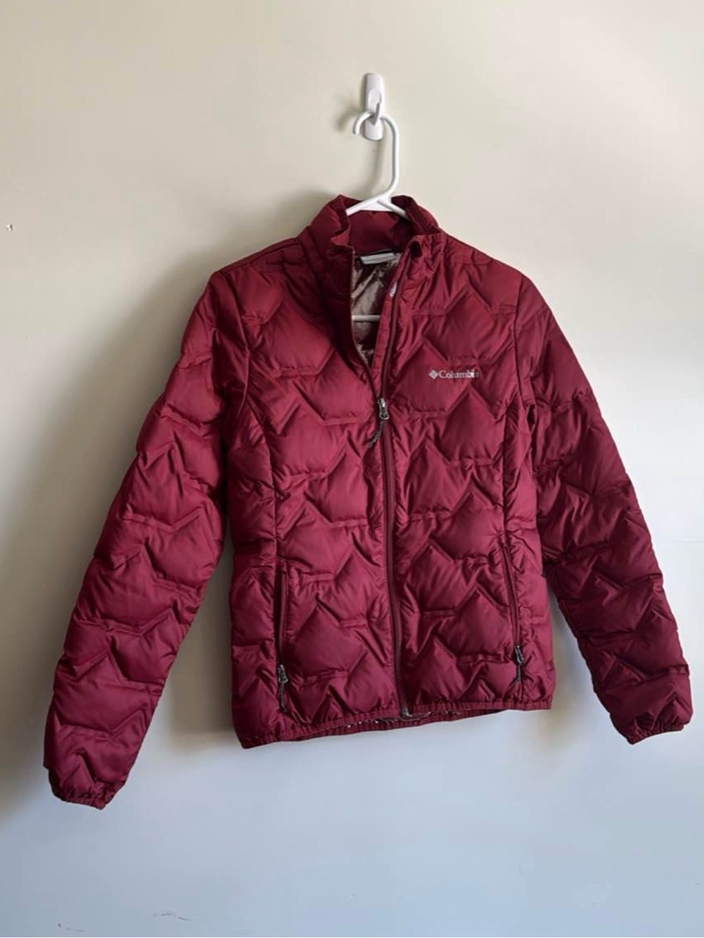 Columbia Maroon Quilted Packable Puffer Jacket